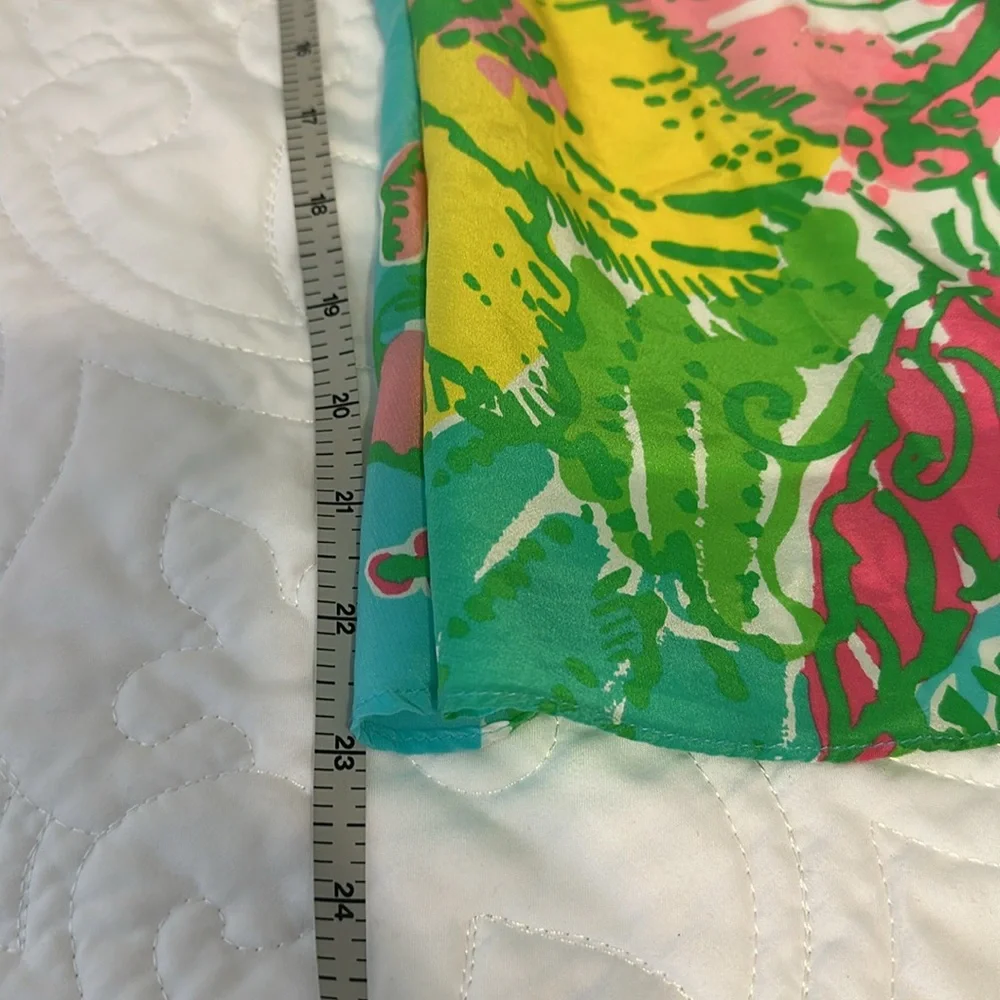 Lilly Pulitzer dress women’s floral silk sun dress  Beautiful vibrant colors XS - Picture 11 of 12